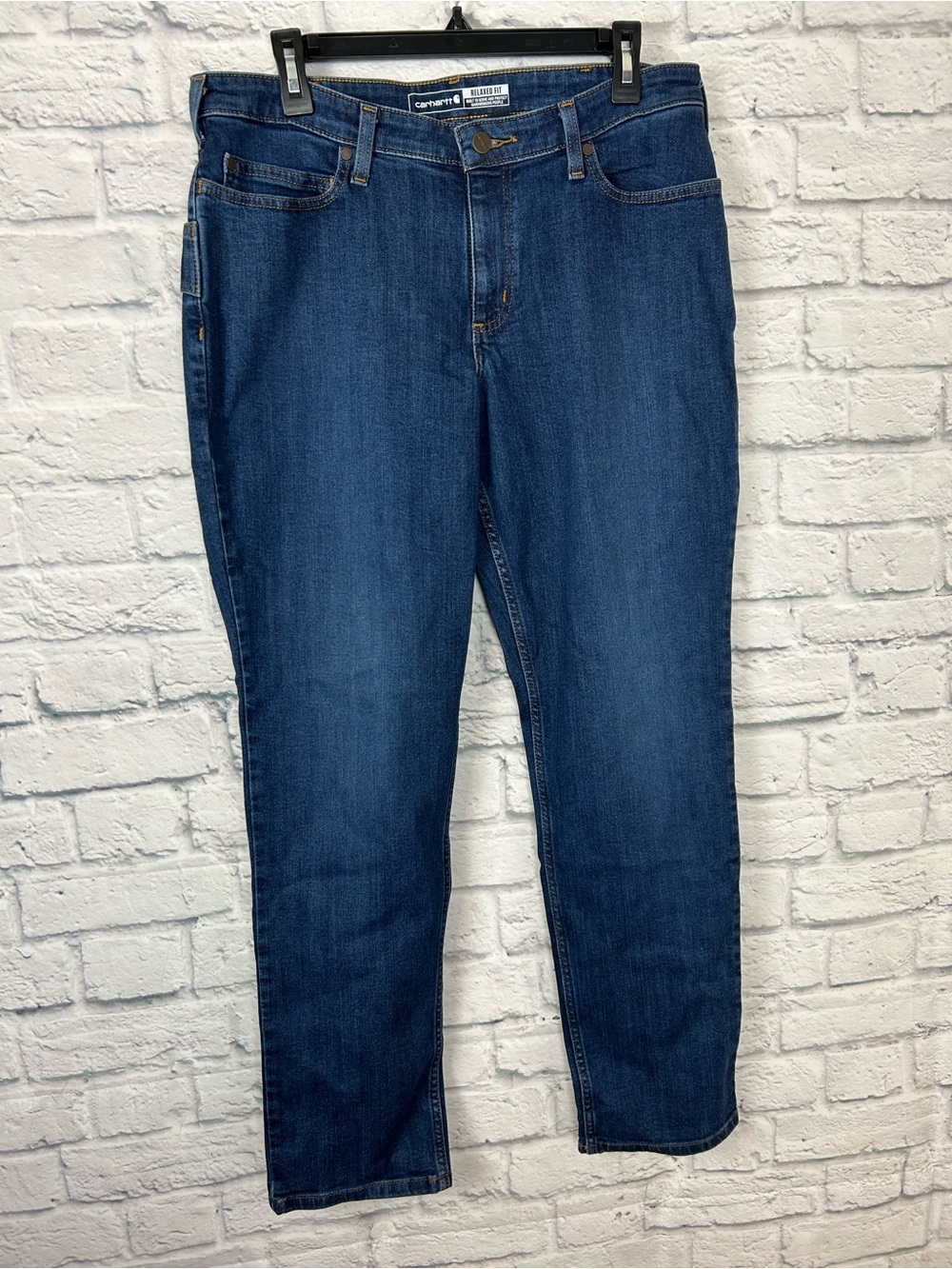 Carhartt Rugged Flex Women’s 12 Relaxed Fit Straight Leg Jeans NWT BD5383-W